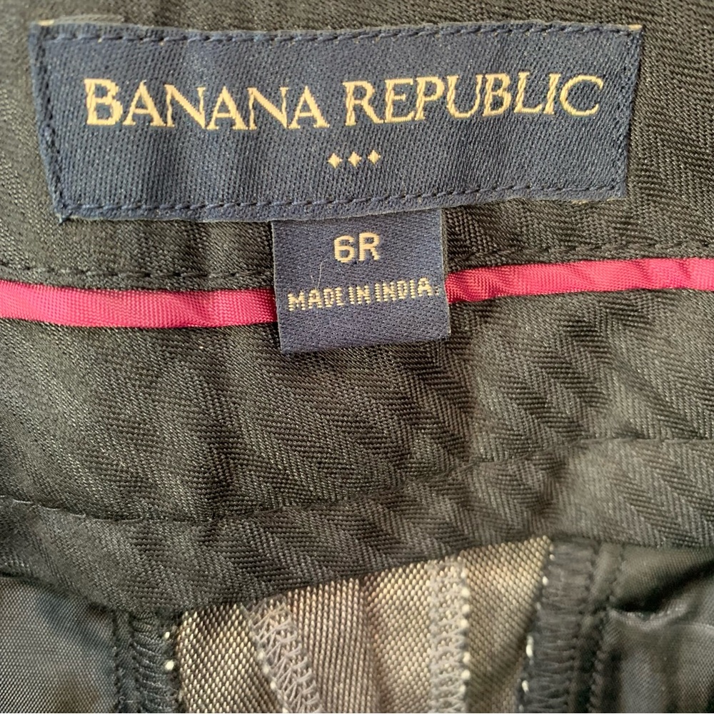 Banana Republic Grey Cotton Trousers Regular Length - Picture 5 of 7